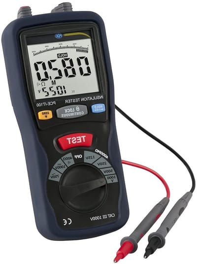 Isolatietester - Weerstandsmeter - Elektrische Inspectie - CAT III 1000 V - 4000 MΩ - Grijs