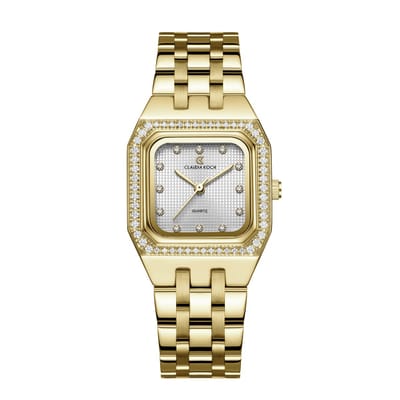 CK Bella – Gold with Silver Square Dial - ClaudiaKoch Watches CK 4059