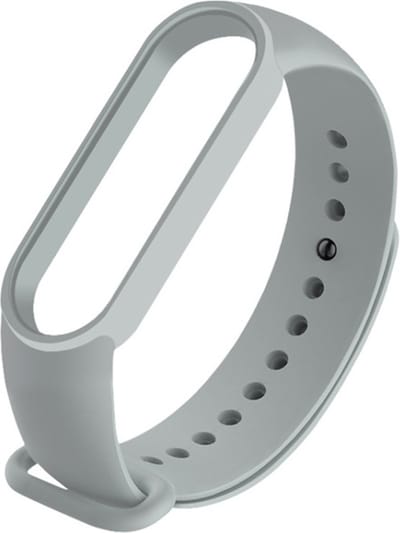 Siliconen bandje - geschikt voor Xiaomi Mi Band 5 / Mi Band 6 - lichtgrijs