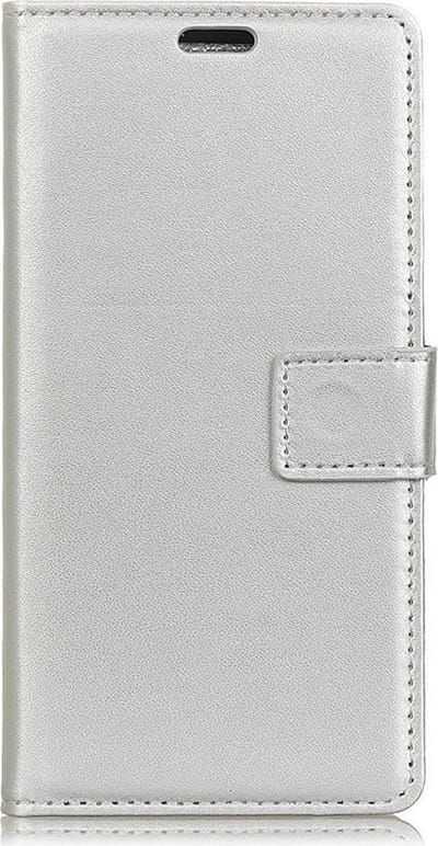 Shop4 - HTC Desire 12 Hoesje - Wallet Case Business Zilver