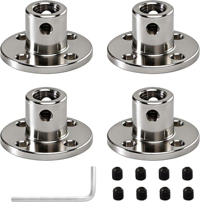 4 Stuks Flensverbinding Connector, 8mm Flens Koppeling, Golf Connector met Bevestigingsschroeven en M4 Imbus Sleutel voor DIY RC Modelmotoren en Klusprojecten