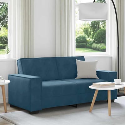 vidaXL - Tweezitsbank - 180x78x84 - cm - fluweel - blauw
