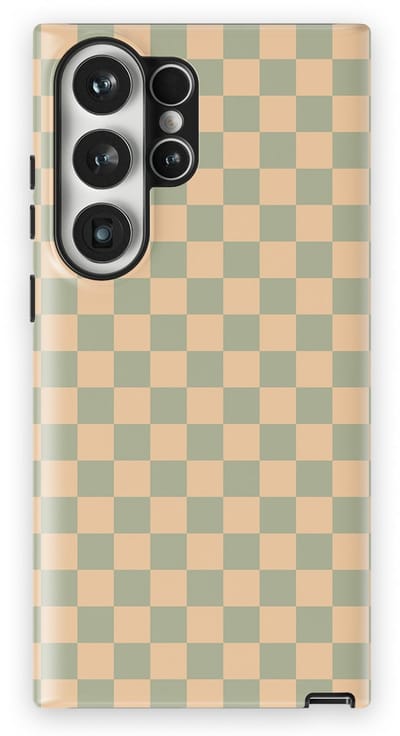 Design Hoesje Samsung Galaxy S23 Ultra | Geschikt Voor Mag | Tiny Squares Checkered Print | Backcover Samsung Galaxy S23 Ultra Calm Tiles