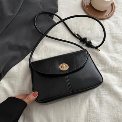 Sac à main rétro carré petit simple et à la mode Hiver nouveau sac de niche Sac à bandoulière sous le bras à la mode pour femmes gray