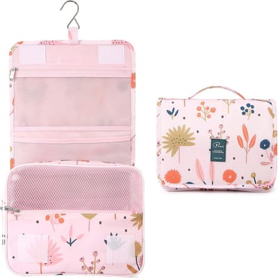 Thijox - Waterdichte Toilettas met Haak, Opvouwbare Make-uptas voor Dames, Meisjes en Kinderen, Ideaal voor Reizen, Camping en Thuisgebruik, Stylish e