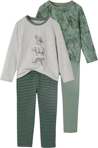 Vertbaudet Set van 2 "jungle"-pyjama's jongens