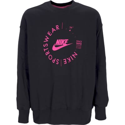 Dames sweatshirt met ronde hals, sportkleding, fleece, oversized utility, ronde hals, antraciet