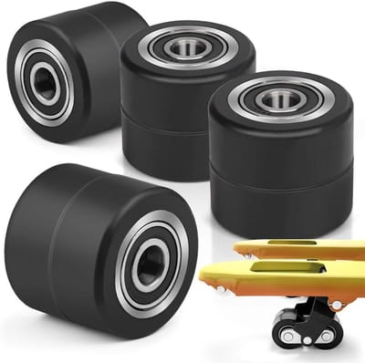 Hefwagenrollen Set - Reservewielen - Materiaal Transport - Dubbele Kogellagers - 80x70mm As 20mm