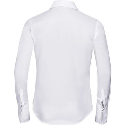 Russell Collectie Dames/Dames Lange Mouw Ultiem Niet-Ijzershirt (Wit)
