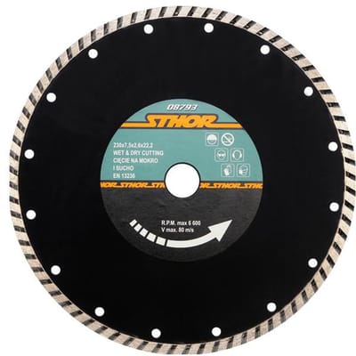 STHOR 08793 - Diamantdoorslijpschijf - 230mm - Turbo - Beton
