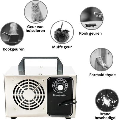 Ozon Generator – Ozongenerator Met Timer – Luchtreiniger Tegen Slechte Geuren, Bacteriën, Geuren van Huisdieren etc. - Sterilisator – Luchtzuiveraar