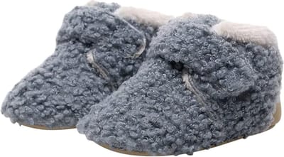 Steppies Babyslofjes met Antislipzolen - Blauw - Maat 16-17 (0-6 maanden, 11 cm) - Zachte Pluche Slofjes