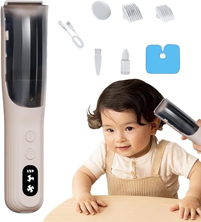 Kinder Tondeuse - Haarknipper Baby - Thuis Kapsel - Stille Motor - 21 x 4 cm - Wit