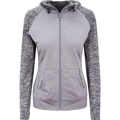 Contrasterende dames sweatshirt met rits Just Cool Zoodie