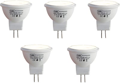 LUEDD Set van 5 G4 LED lamp MR11 2,7W 210 lm 3000K 12V