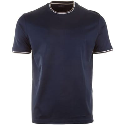 Paul & Shark T-Shirt Shark Tag Double Mercerised Jersey Cotton Blauw / male