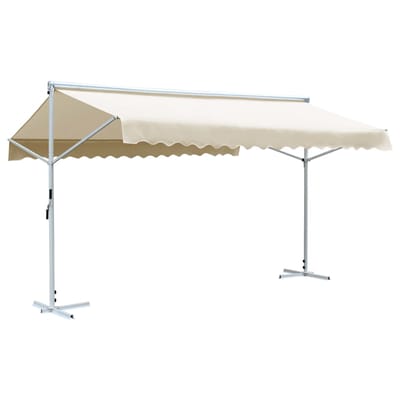 vidaXL - Luifel - vrijstaand - 500x300 - cm - crème