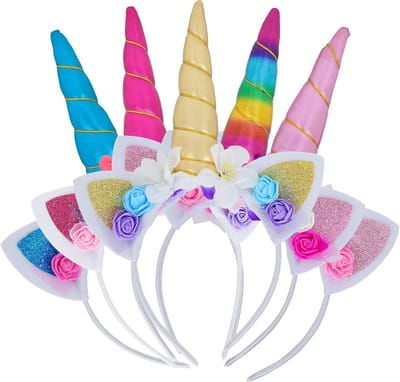 10 Stuks Glitterende Kattenoren & Eenhoorn Hoofdbanden voor Feestjes en Dagelijks Gebruik - Haaraccessoires voor Dames en Meisjes