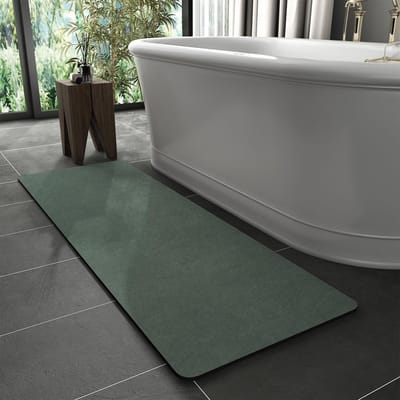 Non-slip en Wasbare Badmat 40 x 120 cm - Super Absorberend en Zacht Badkamer Tapijt voor Douche en Toilet