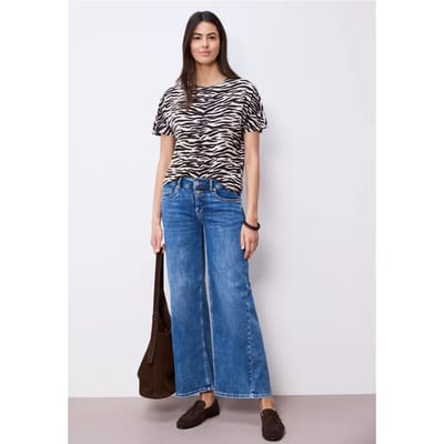 Shirt met korte mouwen, ronde hals en print