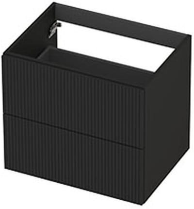 INK - Onderkast 2L Gelakt Gefreesd Tbv Greep - 600x450x520 Mm - Mat Zwart