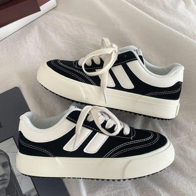 Lente en Herfst Retro Rode Board Schoenen Dames Veelzijdige Casual Canvas Schoenen Hong Kong Stijl Schoenen Dames 40 zwart