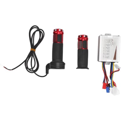 48V 500W Geborstelde Controller en Rode Kristal Lange Lijn Gashendel Draaigrip Set voor Elektrische Fietsen black