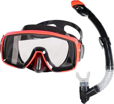 Snorkel Duikmasker HD Gehard Glas Anti-Condens Anti-Lek voor Junioren en Volwassenen