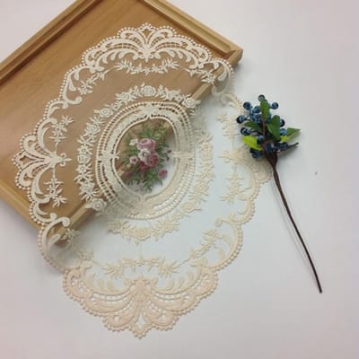Retro Ovale Kant Onderzetter Uitgesneden Kant Placemats Elegant Kant Tafelkleed Koffie Onderzetters Tafelmat Keukenaccessoires