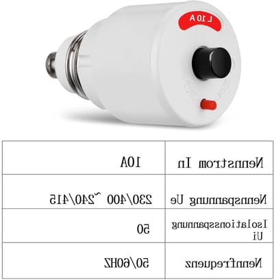 Screw valve 10 A voor oude elektrische distributie, E27 draad, L-karakteristiek, 230/400V, 240/415V, vervangende zekering