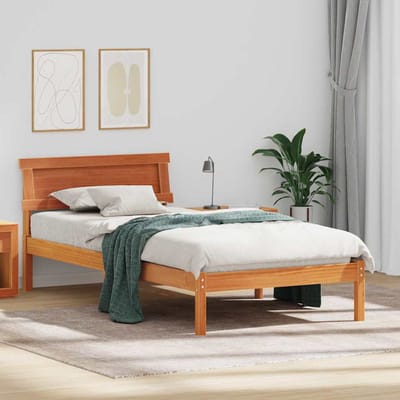 vidaXL - Bedframe - Wasbruin - 100 - x - 200 - cm - Massief - grenenhout