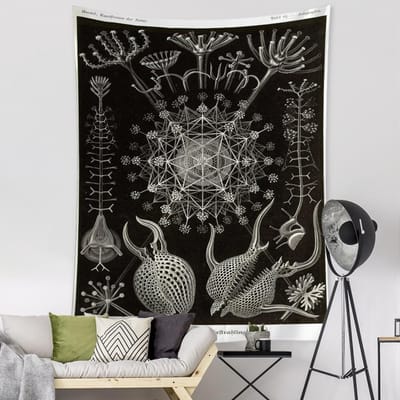 Zeester Schelp Tarot Wandkleed Psychedelische Identificatie Hekserij Hippie Tapiz Kunst Huisdecoratie 95x70cm