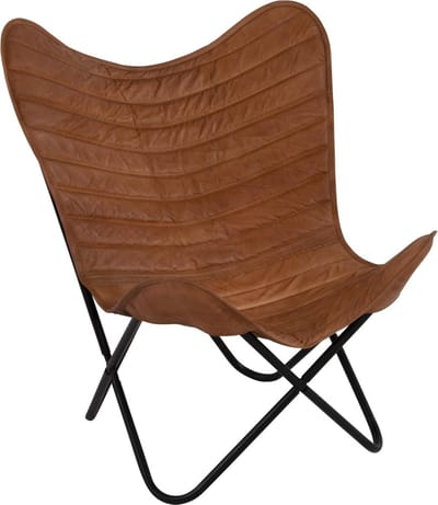 Vlinderstoel Billy, kleur: bruin, Lesli living