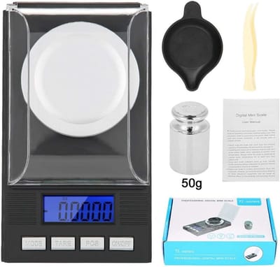 Draagbare Digitale Precisieweegschaal voor Sieraden en Kleine Voorwerpen met LED Display - Nauwkeurigheid tot 0.01g, Maximaal 50g