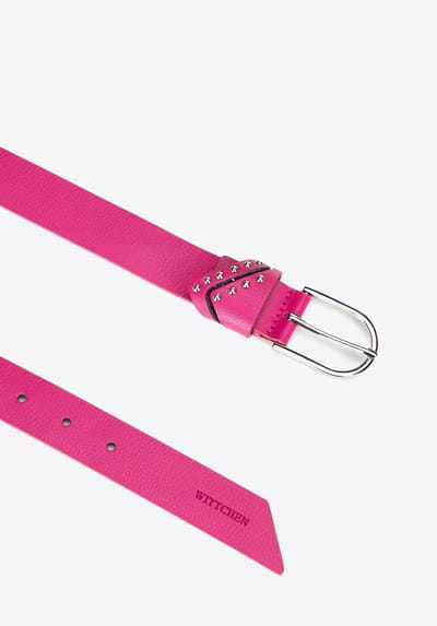 Wittchen - Dames Leren Riem - Roze - Met Nieten - Verstelbaar
