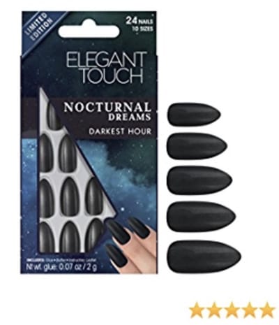 Elegant Touch Kunstnagels Darkest Hour 24 Stuks+Lijm