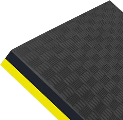 Loopband Mat - Vloerbeschermer Fitnessmat - Apparatuur Beschermen - Geluidsreductie Antislip - 160x80x2.5 cm - Zwart Geel