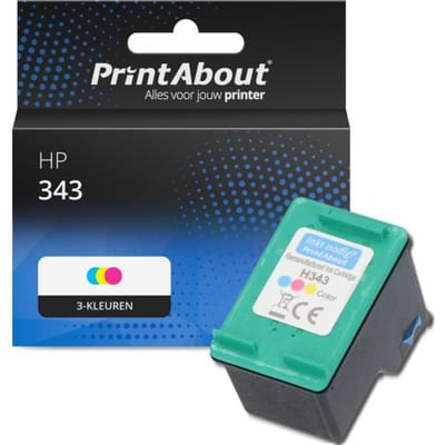 PrintAbout huismerk Inktcartridge 343 (C8766EE) 3-kleuren Geschikt voor HP