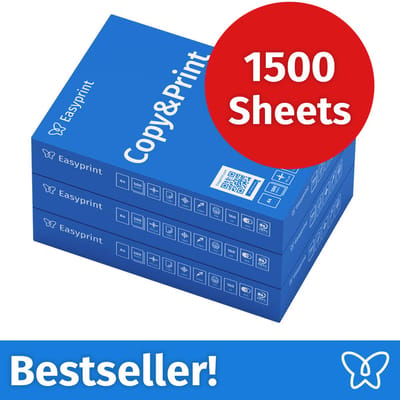 NIEUW: Easyprint Printerpapier Kopieerpapier 1500 Vel 3 x 500 A4 Premium Extra Wit CIE 160 Testwinnaar PEFC-gecertificeerd