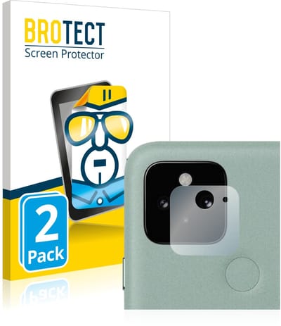 BROTECT - Screenprotector voor Google Pixel 5 (ALLEEN Camera Lens) - Folie Beschermfolie transparant 2 Stuks