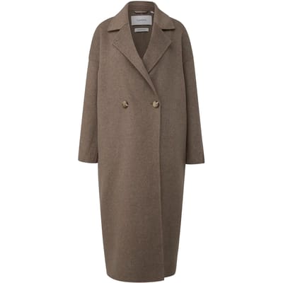 Oversized Dubbellaags Maxi Blazer Jas Van Gemengde Wol Voor Vrouwen COMMA