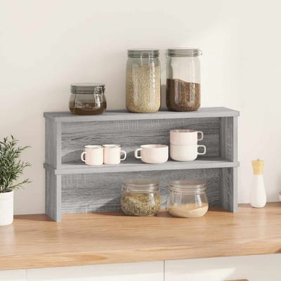 vidaXL - Keukenrekken - stapelbaar - 2 - st - 60x15x16 - cm - grijs - sonoma - eiken