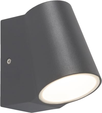 QAZQA Uma - Moderne LED Wandlamp voor buiten - 1 lichts - D 120 mm - Donkergrijs - Buitenverlichting