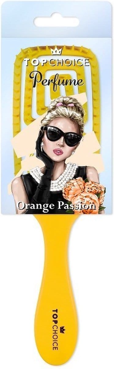 Top Choice Haarborstel Orange Passion - Geparfumeerd Rechthoekig - Haarborstel Antiklit - Hair Brush
