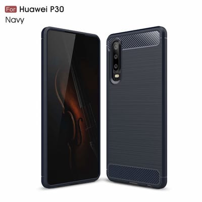 Ntech Soft Brushed TPU Hoesje Geschikt voor Huawei P30 - Donker Blauw