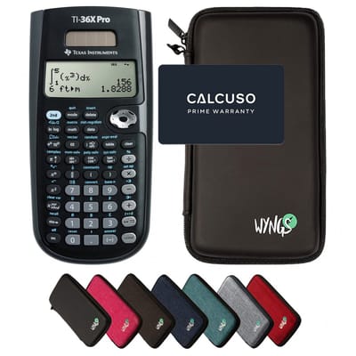 TI-36X Pro MultiView incl. WYNGS Beschermhoes Zwart - Wetenschappelijke Rekenmachine - Basis Pakket