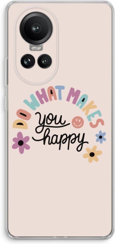 Case Company® - Hoesje geschikt voor Oppo Reno 10 Pro hoesje - Happy days - Soft Cover Telefoonhoesje - Bescherming aan alle Kanten en Schermrand