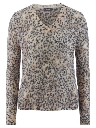 V-alpaca-trui Van BASLER beige