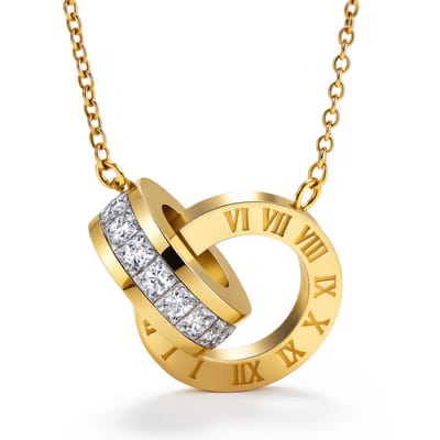 Ketting dames- ketting met hanger - sieraden goud 18 karaat plated