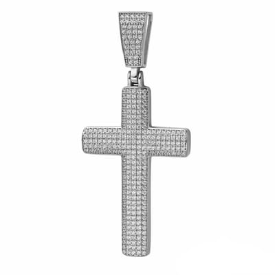 Juwelier Zwartevalk zilveren (gerhodineerd) kruis hanger - 24.218